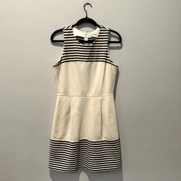 Madewell Black and White Verse Striped Sleeveless Dress Size Medium - Picture 2 of 8
